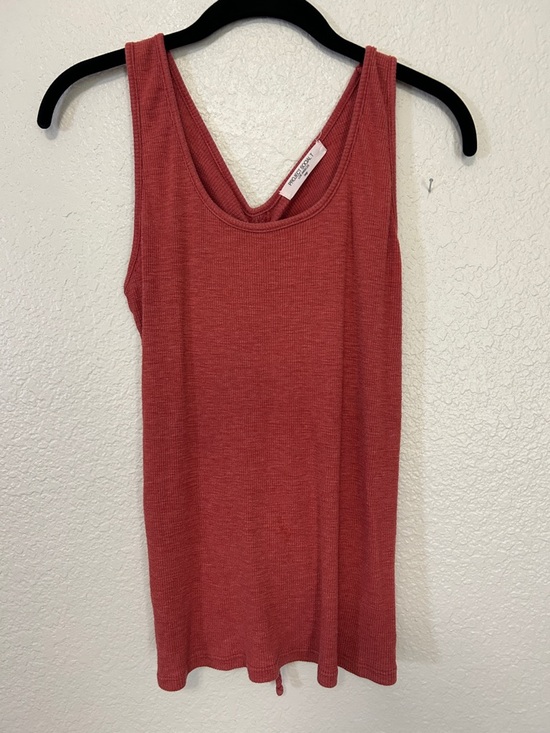 Project Social T Tops - Project Social T Rust Textured Scoop Tank Top